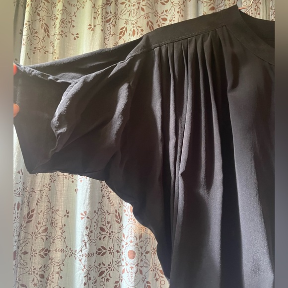 Black silk blouse from The Podolls. Medium - Picture 4 of 8